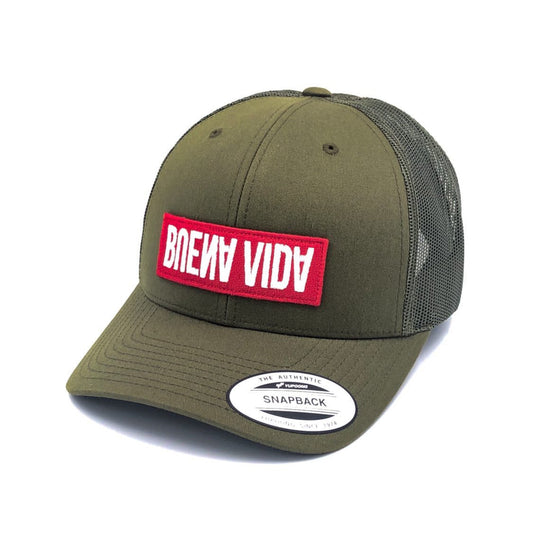 Snapback Verde Kaki  “Buena Vida” Edición Limitada 10 uni